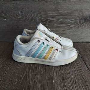 K-Swiss Pastel Stripe Lace Up Sneaker Size 13